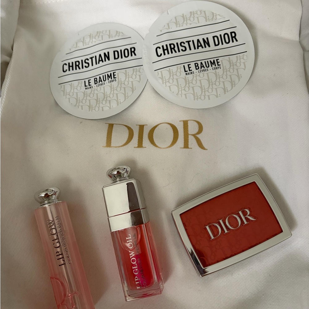 Dior Lip Glow Oil and Lip Balm Set - Pink and Rosyglow rosewood